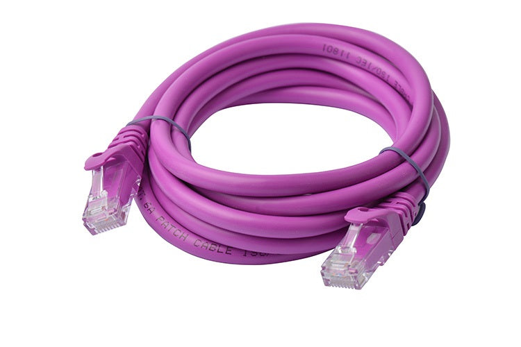 8Ware CAT6A Purple Ethernet Cable 2m - Snagless RJ45