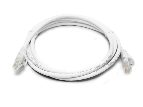 8Ware CAT6A Ethernet Cable 2m - White Snagless Patch Cord 