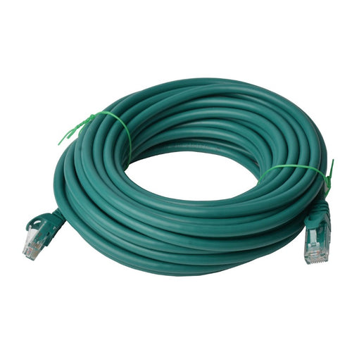8Ware CAT6A Ethernet Cable 30m Green - Snagless RJ45 Patch Cord 