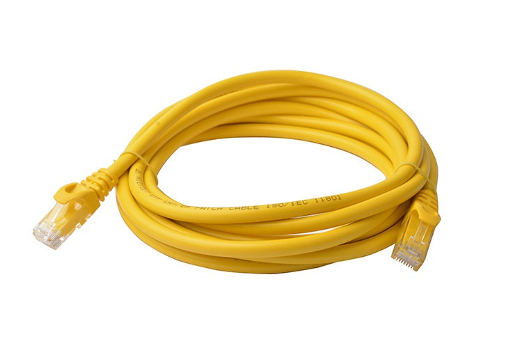 8Ware CAT6A Ethernet Cable 3m Yellow - Snagless RJ45 Patch Cord 
