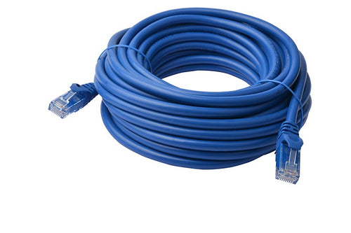 8Ware CAT6A 50m Blue Snagless Ethernet Network Cable 