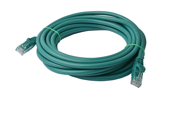 8Ware CAT6A Ethernet Cable 5m - Green Snagless Patch Cord 
