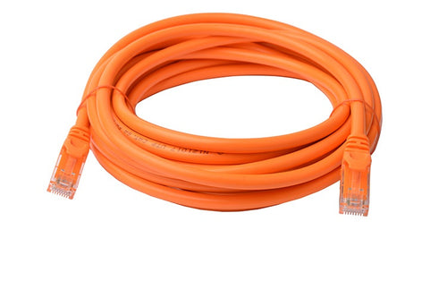 8Ware CAT6A Ethernet Cable 5m Orange - Snagless Patch Cord 