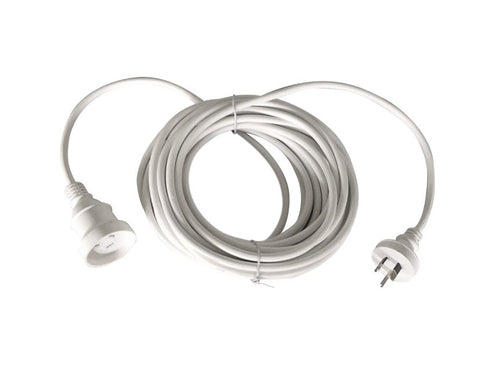 8Ware 10m AU 3-Pin Power Extension Cord - White 240V 8ware