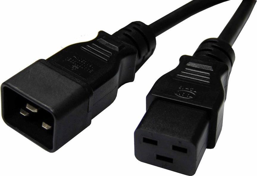 8Ware 3m 15A C19 to C20 Power Extension Cable for UPS & Server Racks 