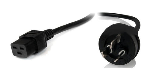 8Ware 2m AU 3-Pin to C19 Server Power Cable 10A Black 