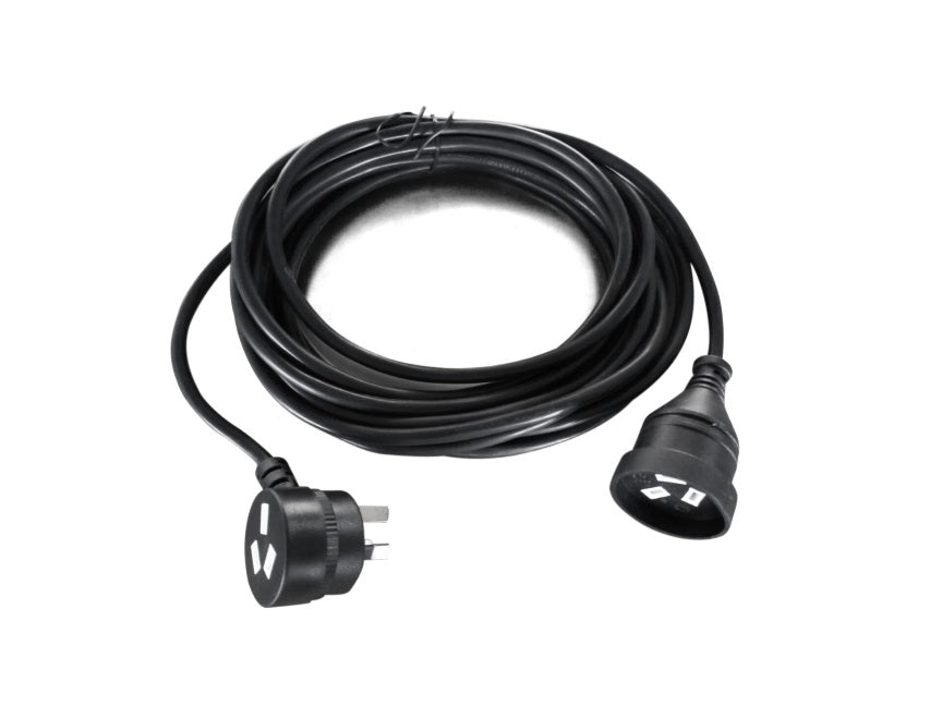 2m Piggyback Power Extension Lead AU - 3-Pin Space Saver 8ware