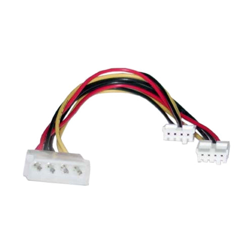 8Ware Molex 5.25 to Dual 3.5 FDD Power Splitter Cable 20cm 