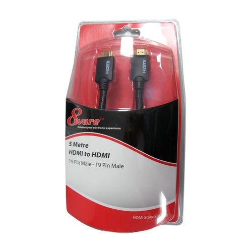 8Ware 5m High-Speed HDMI Cable with Ethernet - Full HD & 3D Ready 