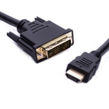8ware HDMI to DVI-D Adapter Converter Cable 2m - Male to Male 30AWG Gold Plated PVC Jacket for PS4 PS3 Xbox 360 Monitor PC Computer Projector DVD 8ware