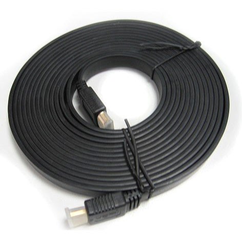 8Ware Flat HDMI Cable 5m | High Speed 1.4, 1080p, Gold Plated 