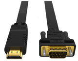 8Ware HDMI to VGA Adapter Converter Cable 2m Male to Male for Desktop Computer Laptop PC Monitor Pro - RC-HDMIVGA-2