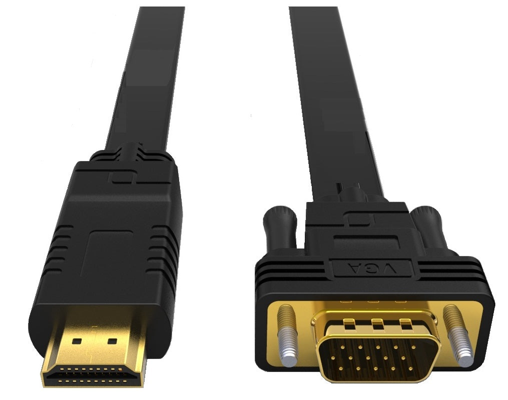 8Ware HDMI to VGA Adapter Converter Cable 2m Male to Male for Desktop Computer Laptop PC Monitor Pro - RC-HDMIVGA-2