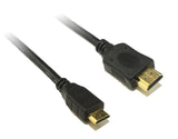 Black 4K Mini HDMI to HDMI Cable 3M - High-Speed with ARC 8ware