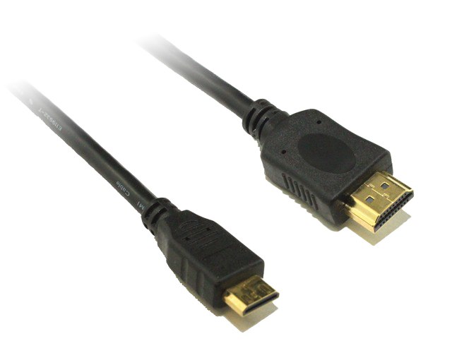 Black 4K Mini HDMI to HDMI Cable 3M - High-Speed with ARC 8ware