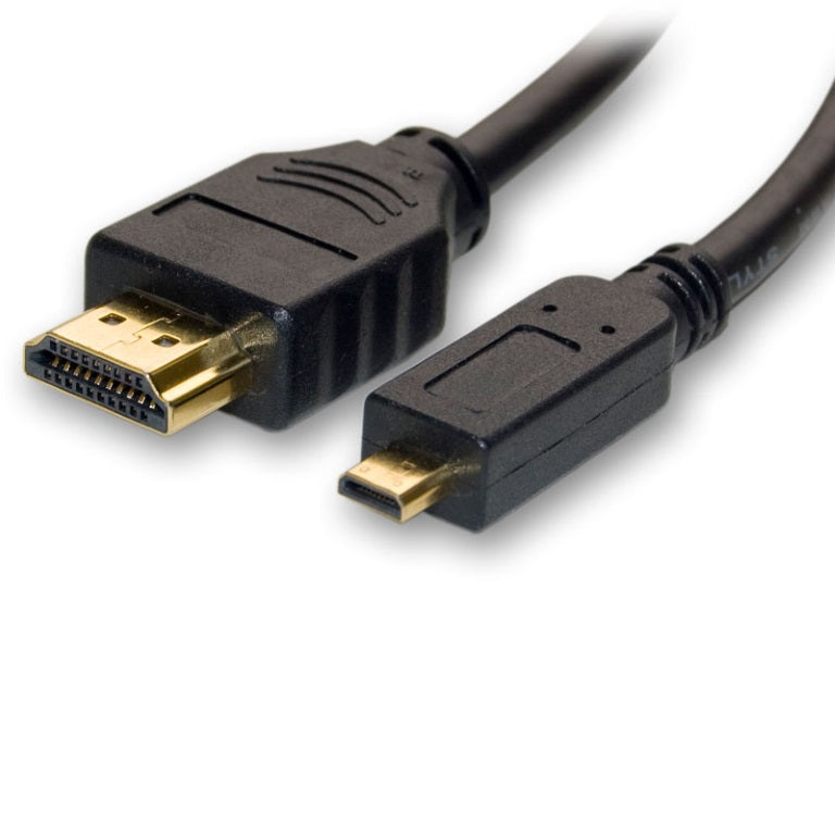 Black 4K Micro HDMI to HDMI Cable 1.5M - Connect Phone to TV