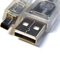 8Ware USB 2.0 Mini B Cable 3m - Durable & Transparent Metal Sheath 