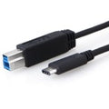 USB-C to USB-B Cable 1m Black - 10Gbps for Fast Data Transfer 