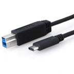 USB-C to USB-B Cable 1m Black - 10Gbps for Fast Data Transfer 