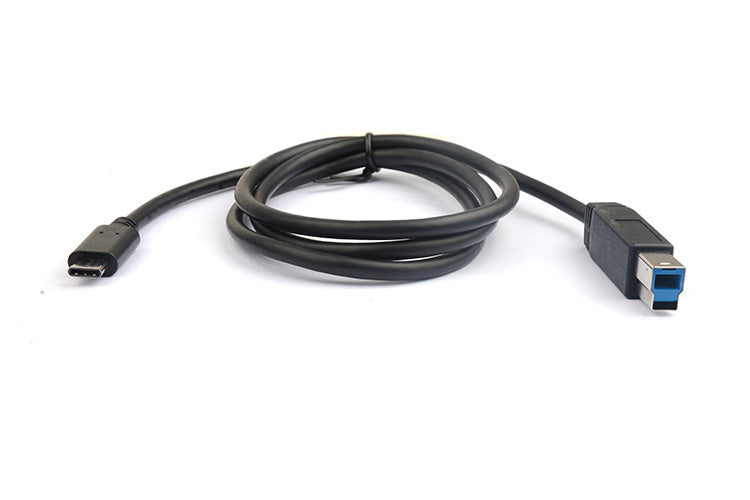 USB-C to USB-B Cable 1m Black - 10Gbps for Fast Data Transfer 