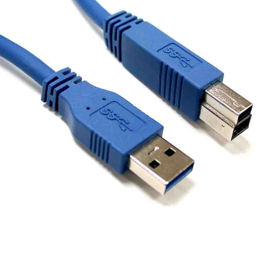 8Ware USB 3.0 A-B Cable 3m - Fast Printer & HDD (Blue) 