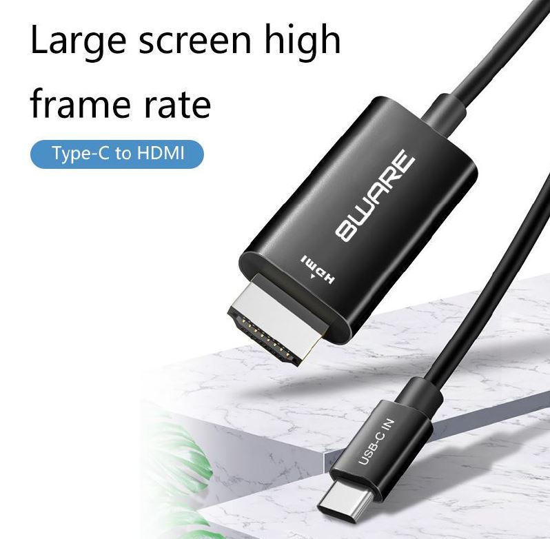 8 WARE USB-C to HDMI 4K Cable - Connect Laptops & Monitors 8ware