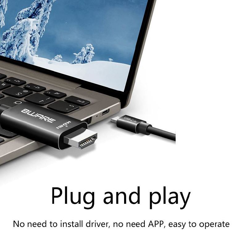 8 WARE USB-C to HDMI 4K Cable - Connect Laptops & Monitors