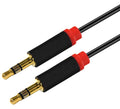 Astrotek 2m Flat 3.5mm Stereo Male to Male Aux Audio Cable - Black/Red 