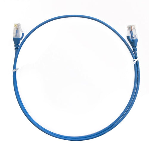 8ware Cat6 Thin Ethernet Cable 3m Blue - High-Speed RJ45 Patch Cord 8ware