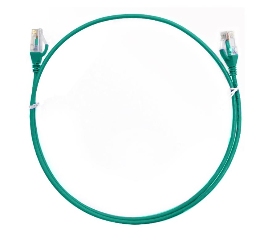 8ware CAT6 Ultra Thin Slim Ethernet Cable 3m - Green RJ45 Patch Cord 