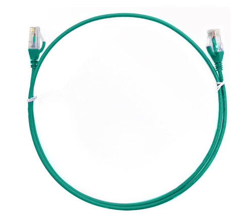 8ware CAT6 Slim Ethernet Cable 5m Green - RJ45 Patch Cord 
