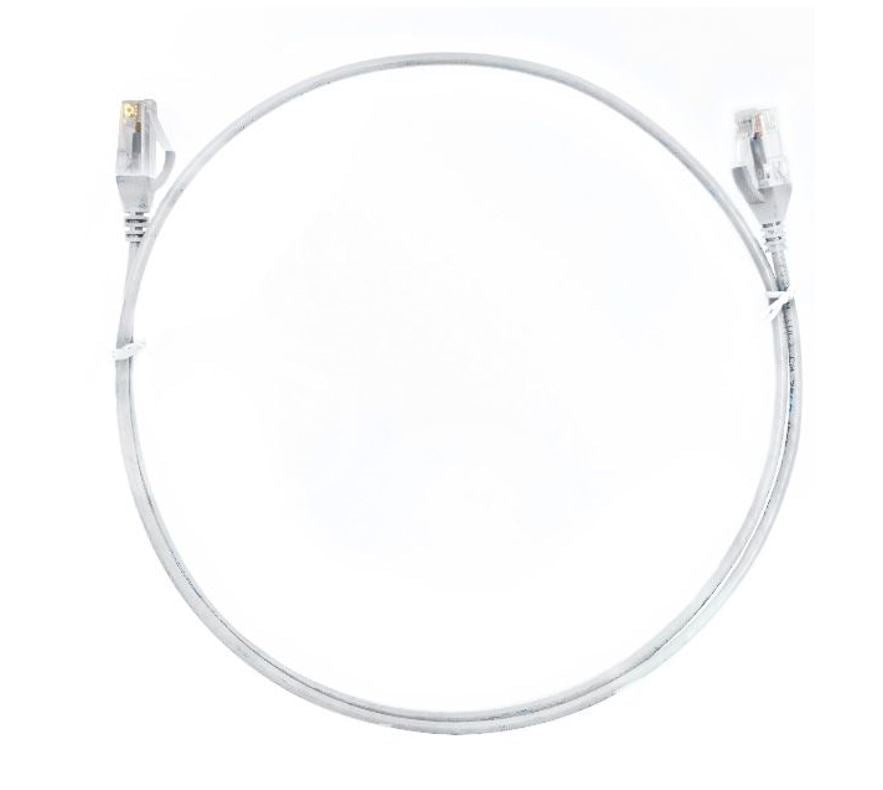 8ware CAT6 Ultra Thin Slim Cable 20m - White Color Premium RJ45 Ethernet Network LAN UTP Patch Cord 26AWG for