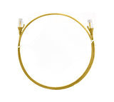 8ware CAT6 Ultra Thin Ethernet Cable 2m Yellow - Slim RJ45 Patch Cord 