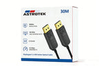 Astrotek 8K DisplayPort 1.4 Fiber Optic Cable - 30m Active AOC 