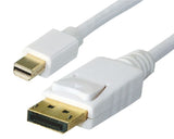 Astrotek 2m Mini DisplayPort DP to DisplayPort DP Converter Cable - Thunderbolt Male to Male DP for - AT-MINIDPP-2