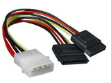 Astrotek 4-Pin Molex to Dual 15-Pin SATA Power Cable 