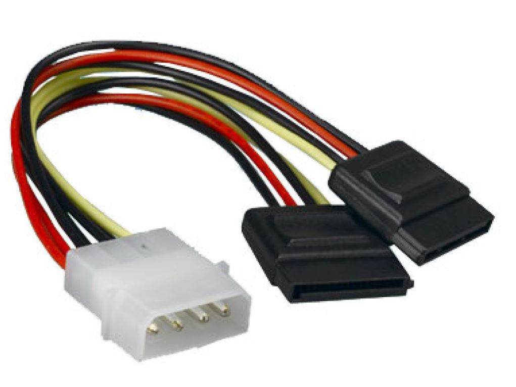Astrotek 4-Pin Molex to Dual 15-Pin SATA Power Cable 