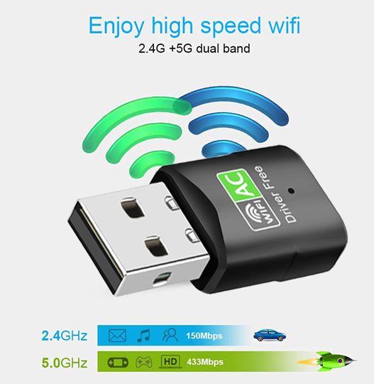 Astrotek AC600 Dual Band USB WiFi Adapter for PC & Mac Astrotek