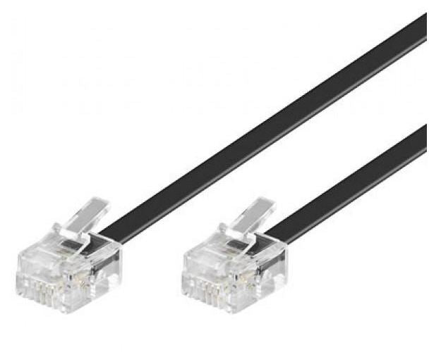 Astrotek RJ11 Telephone Extension Cable - Black 6P4C Phone Cord Astrotek