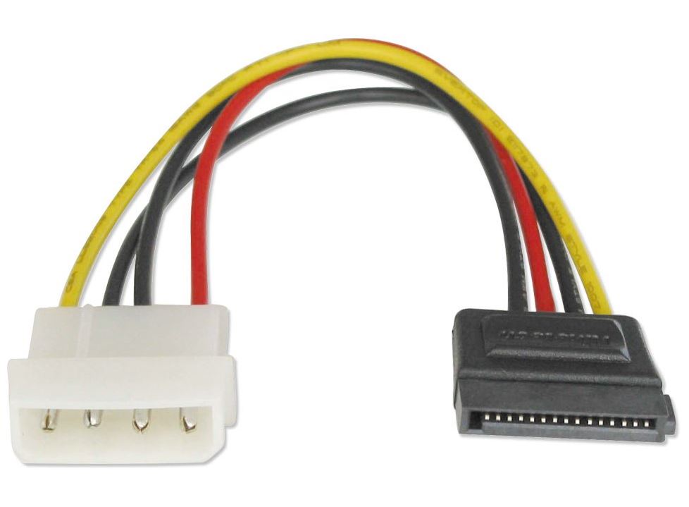 Astrotek SATA Power Adapter Cable 4 Pin Male to 15 Pin Female 15cm 