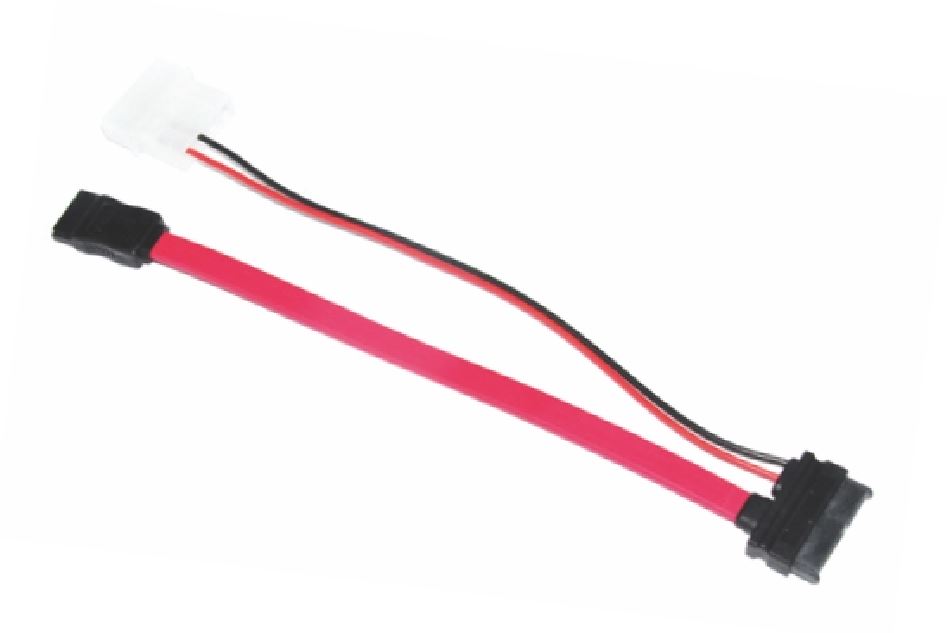 Astrotek Slim SATA Data & Power Cable 30cm - Red 