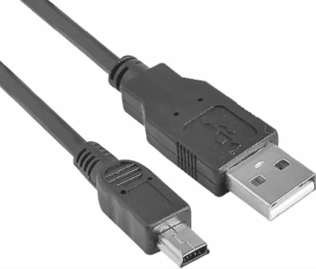 Astrotek USB 2.0 Cable 30cm - Type A Male to Mini B 5 pins Male Black Colour RoHS AT-USB-A-MINI-0.3M - AT-USB-A-MINI-0.3M