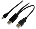 Astrotek USB 2.0 Y Splitter: Type A to Mini B 5-Pin with Power Boost 