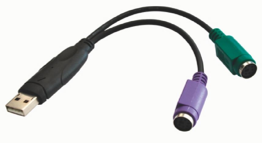 Astrotek USB to PS2 Adapter Cable - Connect Mouse & Keyboard (15cm) 