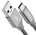 Astrotek 1m USB-A to Type-C Fast Charge Braided Cable - Durable Silver 