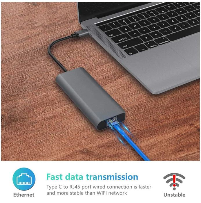 Astrotek 6-in-1 USB-C Dock: 4K HDMI, USB, Ethernet, SD for Laptops