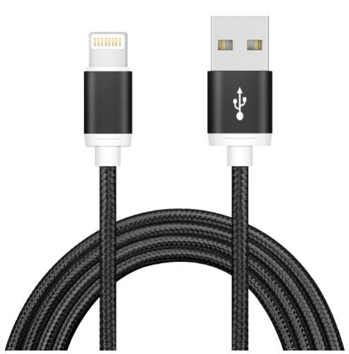 Astrotek 2m Black Lightning Cable for iPhone & iPad - Charge & Sync 