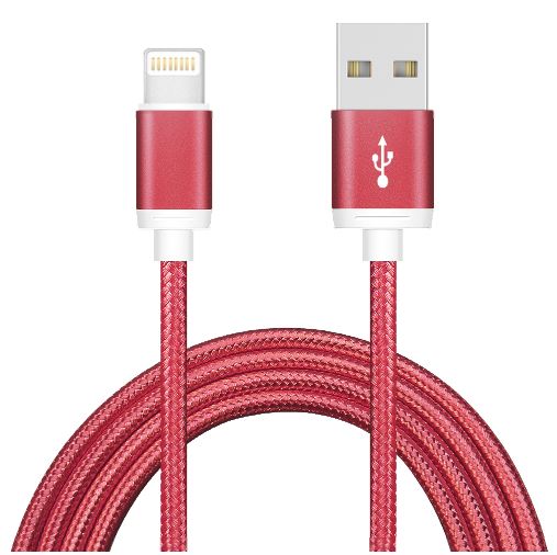 Astrotek 1m Red Lightning USB Charger & Data Cable for iPhone/iPad 