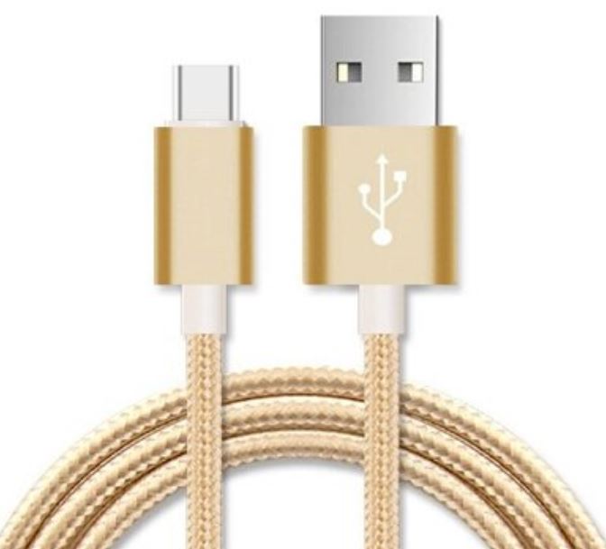 1m Gold Micro USB Charger & Data Sync Cable for Android & Tablets 