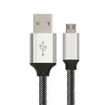 Astrotek 2m Silver White Micro USB Charger & Data Sync Cable for Android 